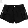 LISTEN FLAVOR Black Cargo Shorts