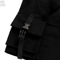 LISTEN FLAVOR Black Cargo Shorts