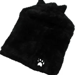 LISTEN FLAVOR Black Cat Ear Cat Paw Boa Neck Warmer