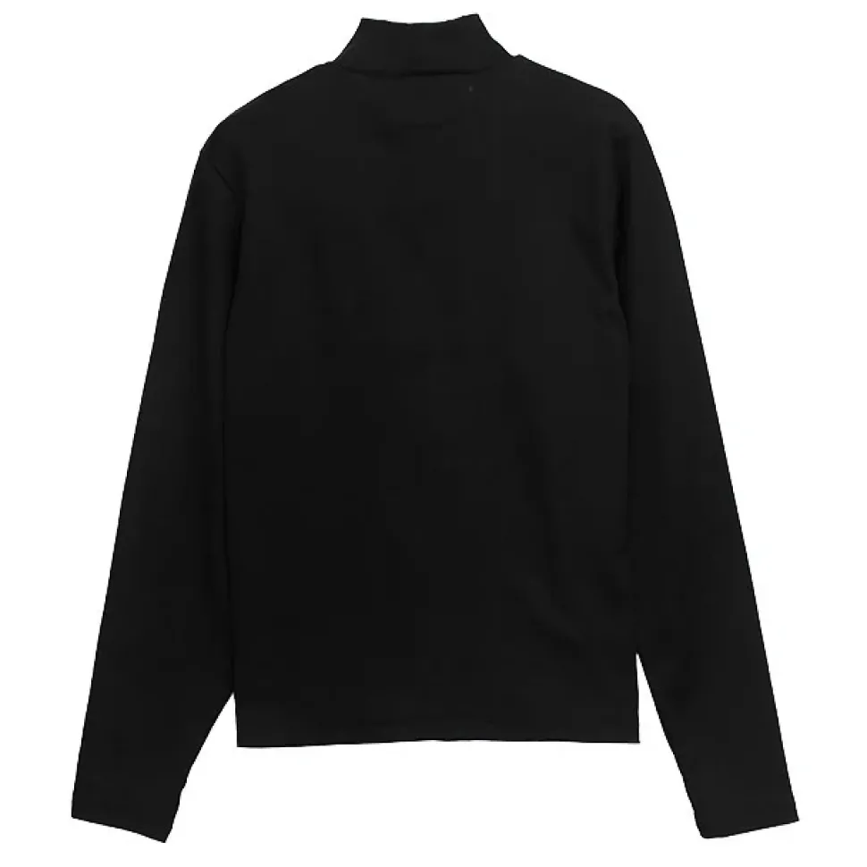 LISTEN FLAVOR Black Cat Studded Ribbed Top