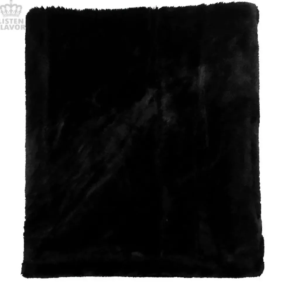 LISTEN FLAVOR Black Cross Harness Fur Snood