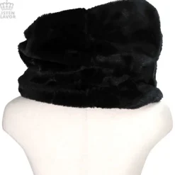 LISTEN FLAVOR Black Cross Harness Fur Snood