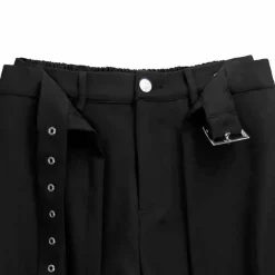 LISTEN FLAVOR Black Layered Eyelet Skirt w/ Shorts