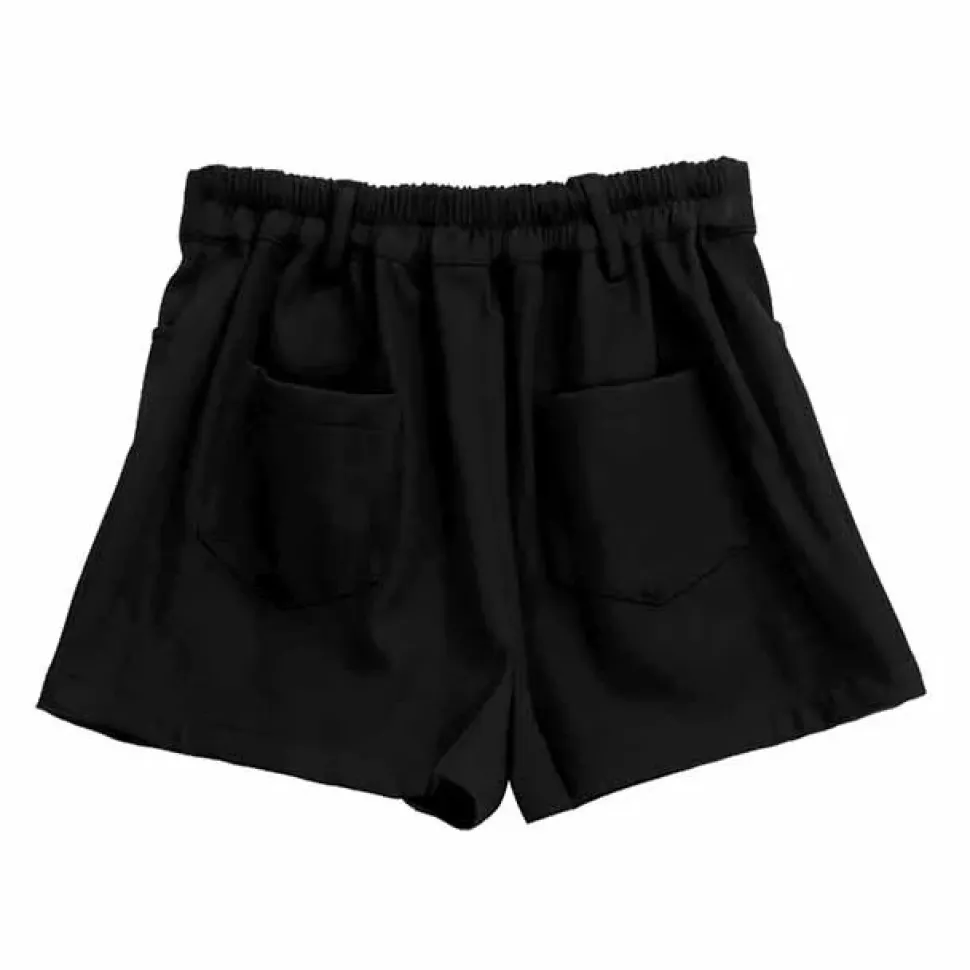 LISTEN FLAVOR Black Layered Eyelet Skirt w/ Shorts