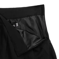 LISTEN FLAVOR Black Pleated Mini Skirt w/ Belt