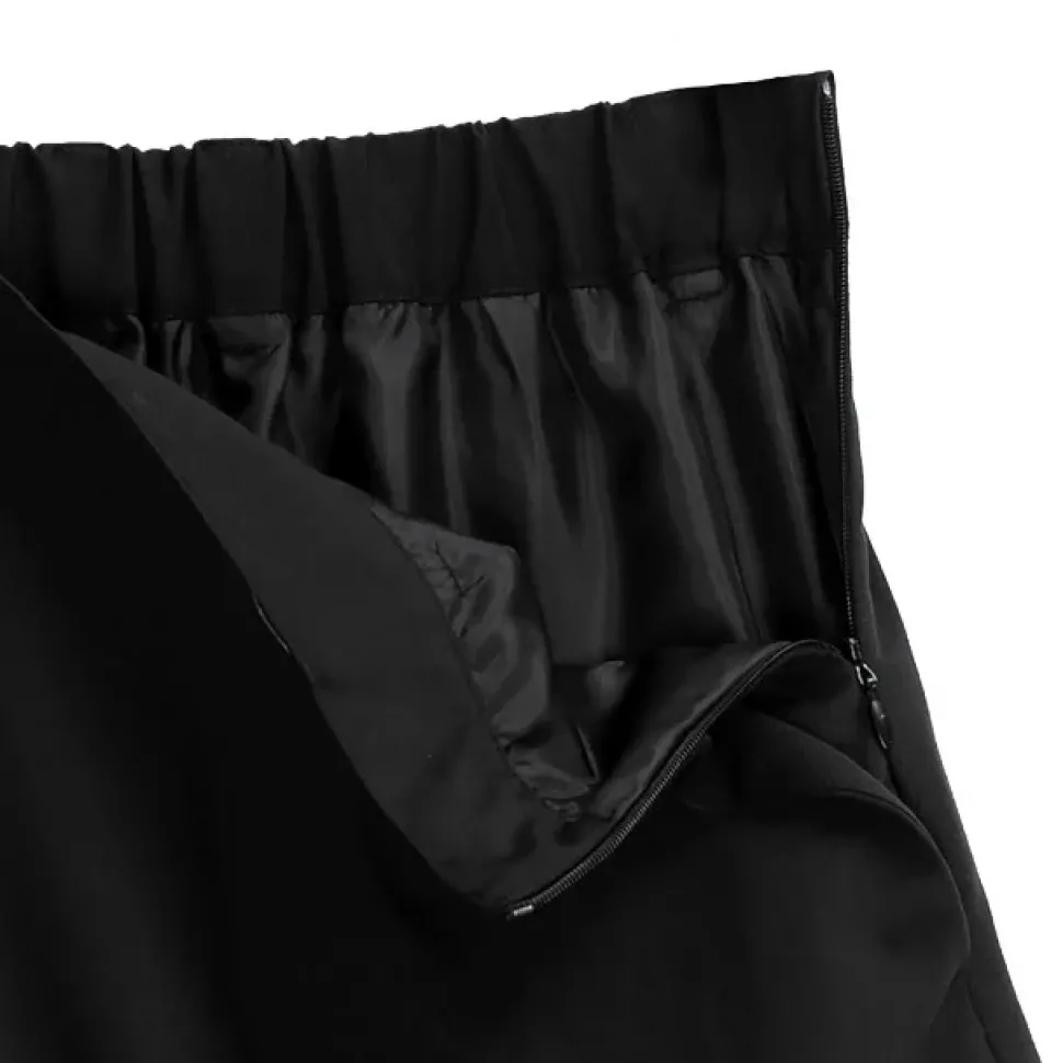 LISTEN FLAVOR Black Ruffle Frilly Skirt