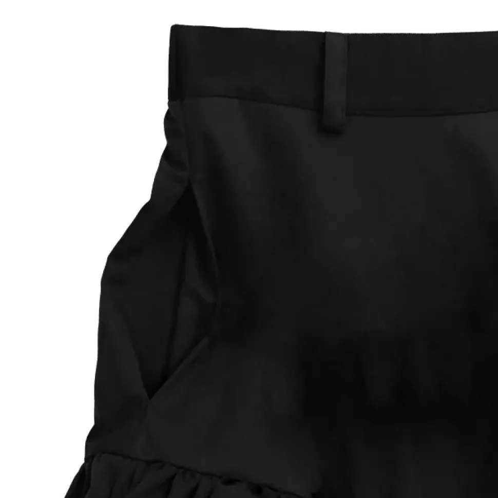 LISTEN FLAVOR Black Ruffle Frilly Skirt