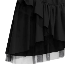LISTEN FLAVOR Black Ruffle Frilly Skirt