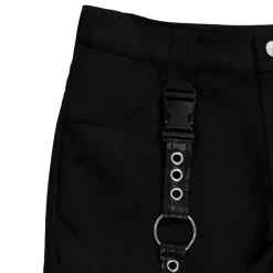 LISTEN FLAVOR Black Shorts w/ Harness Garter Belt