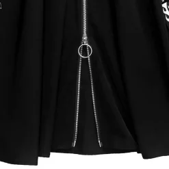 LISTEN FLAVOR Center Zip Strap Maxi Skirt Black