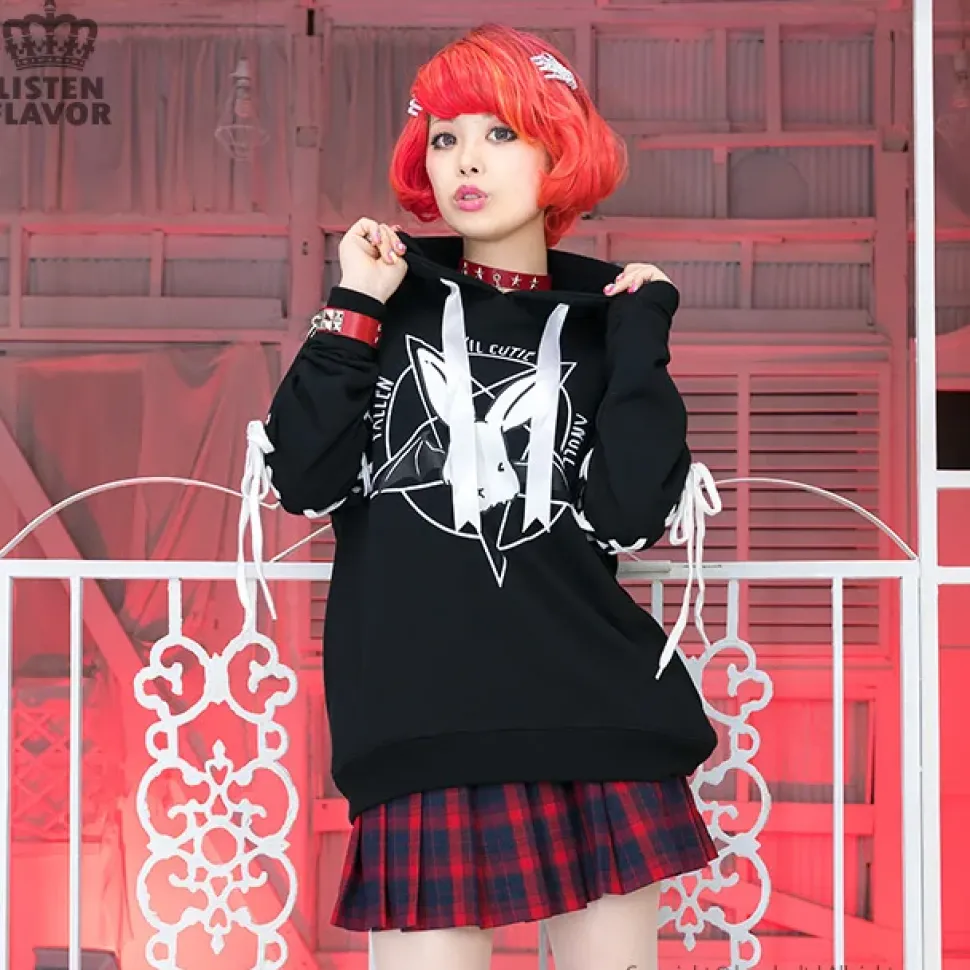 LISTEN FLAVOR Check Pleated Skirt