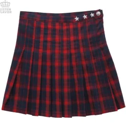 LISTEN FLAVOR Check Pleated Skirt