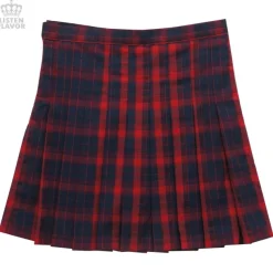 LISTEN FLAVOR Check Pleated Skirt