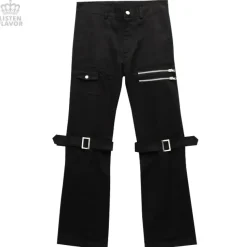 LISTEN FLAVOR Checkered Convertible Bondage Pants