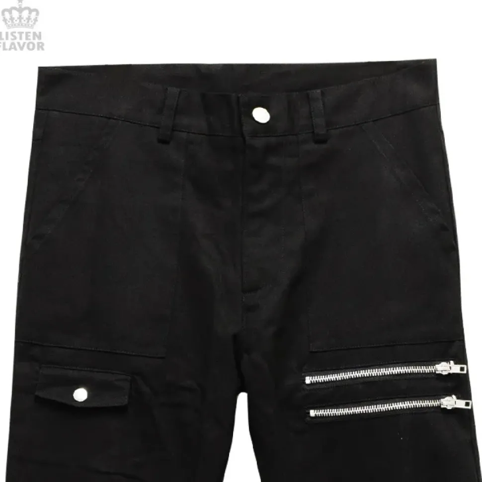 LISTEN FLAVOR Checkered Convertible Bondage Pants