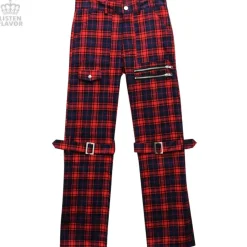LISTEN FLAVOR Checkered Convertible Bondage Pants