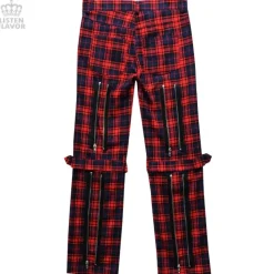 LISTEN FLAVOR Checkered Convertible Bondage Pants