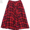 LISTEN FLAVOR Checkered Maxi Skirt
