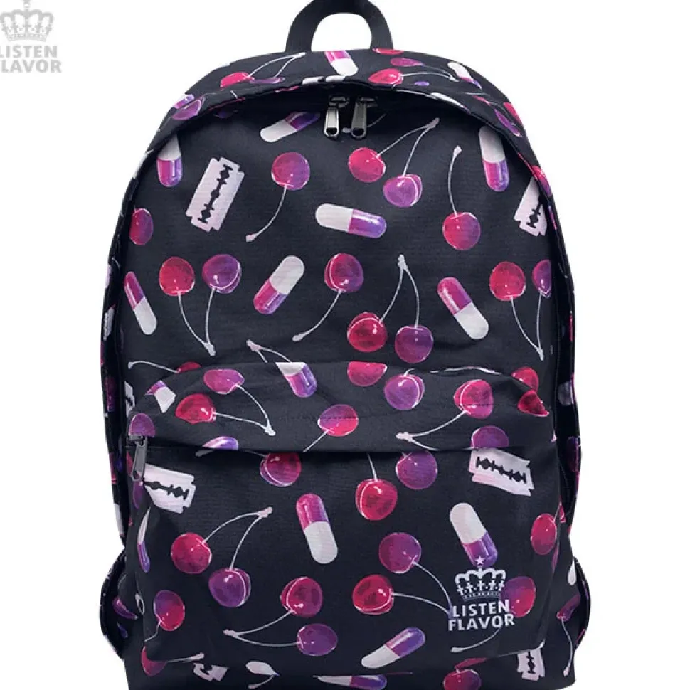 LISTEN FLAVOR Cherry Backpack