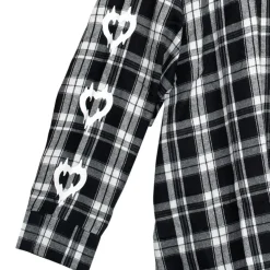 LISTEN FLAVOR Crazy Bear Checkered Shirt