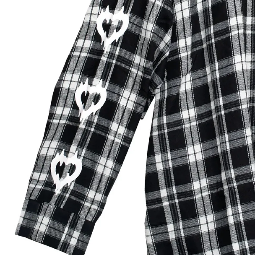 LISTEN FLAVOR Crazy Bear Checkered Shirt