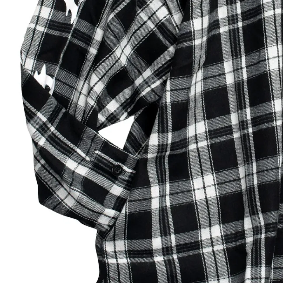 LISTEN FLAVOR Crazy Bear Checkered Shirt