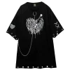 LISTEN FLAVOR Cutting Through Heart Eyelet Chain Top