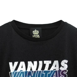 LISTEN FLAVOR Cyber Skull Mesh Layer T-Shirt