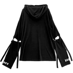 LISTEN FLAVOR Danger Cat 2-Way Cut Hoodie