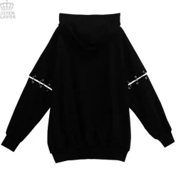 LISTEN FLAVOR Dangerous Gas Mask Bear Ring Sleeve Hoodie