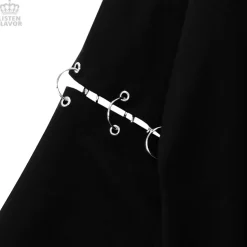 LISTEN FLAVOR Dangerous Gas Mask Bear Ring Sleeve Hoodie