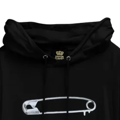 LISTEN FLAVOR Dangerous Safety Pin Separate Sleeve Hoodie