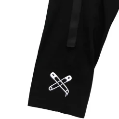 LISTEN FLAVOR Dangerous Safety Pin Separate Sleeve Hoodie