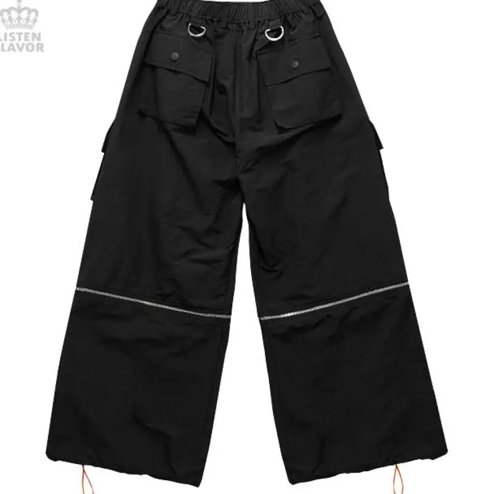 LISTEN FLAVOR Detachable Cargo Pants w/ Suspenders