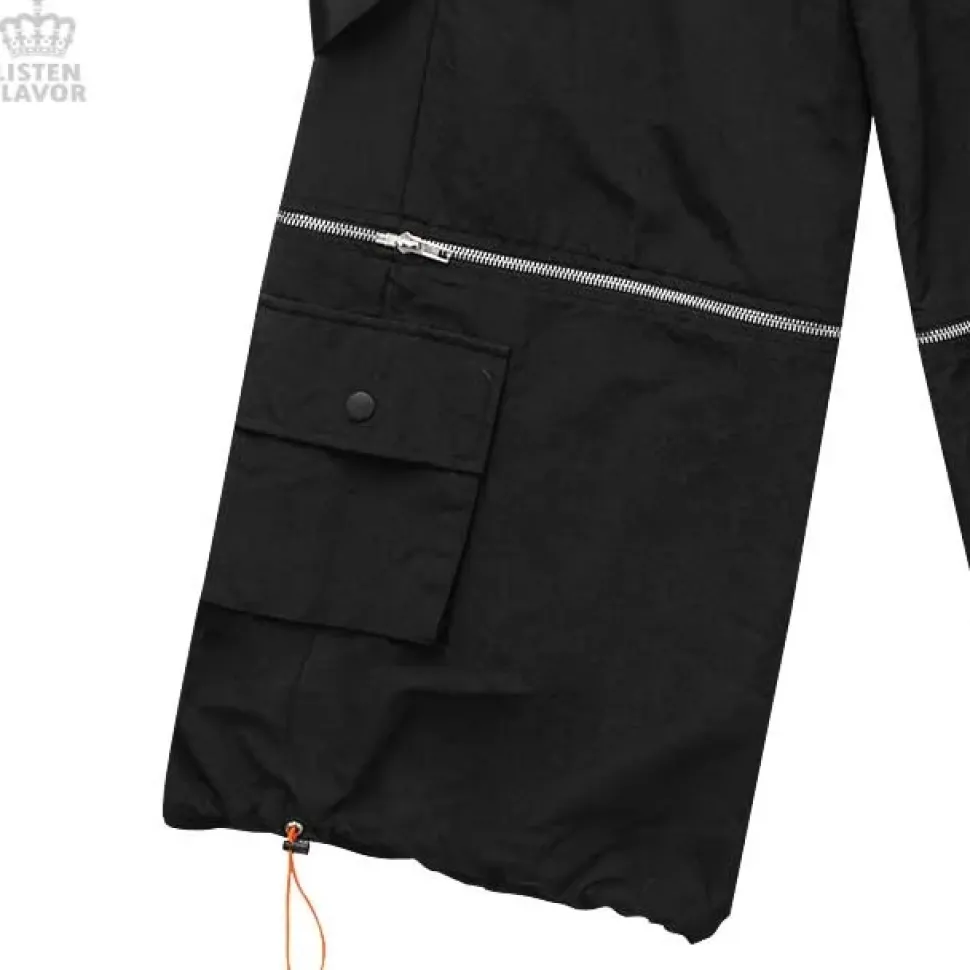LISTEN FLAVOR Detachable Cargo Pants w/ Suspenders