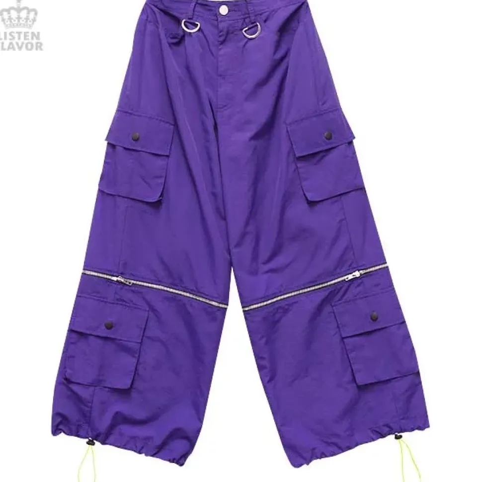 LISTEN FLAVOR Detachable Cargo Pants w/ Suspenders