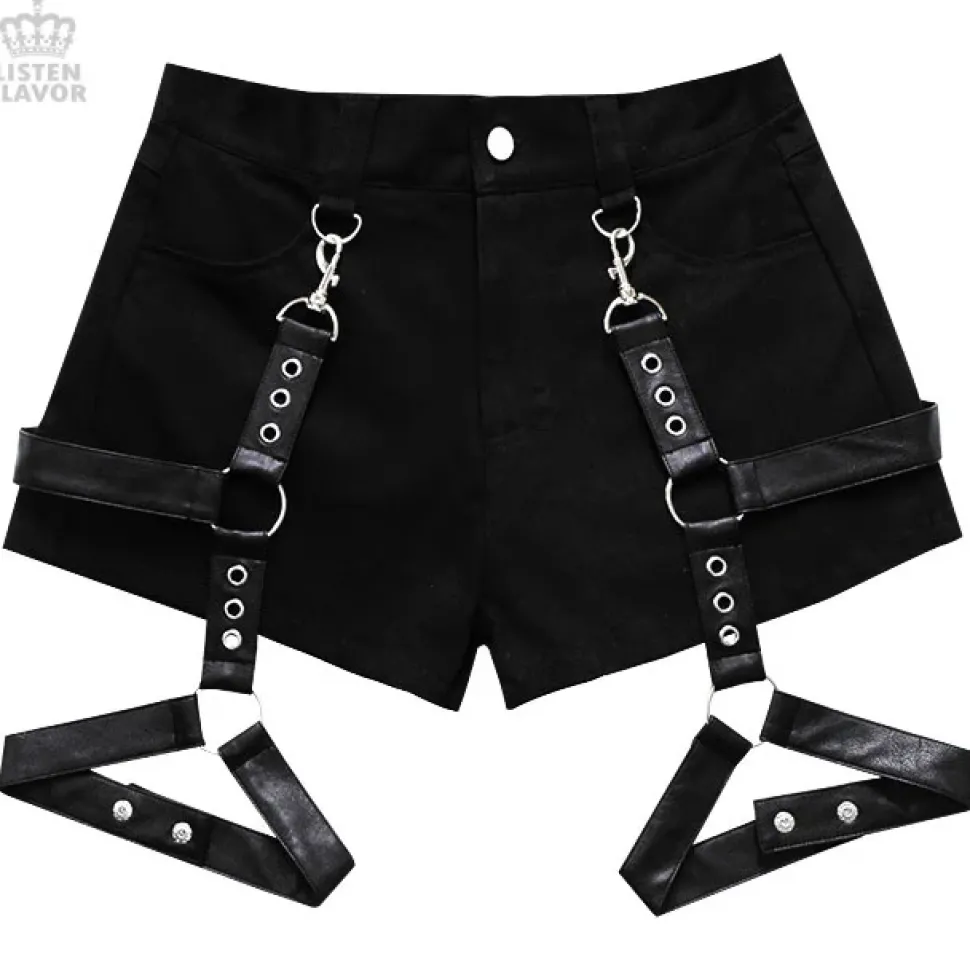 LISTEN FLAVOR Detachable Harness Garter Belt Shorts L