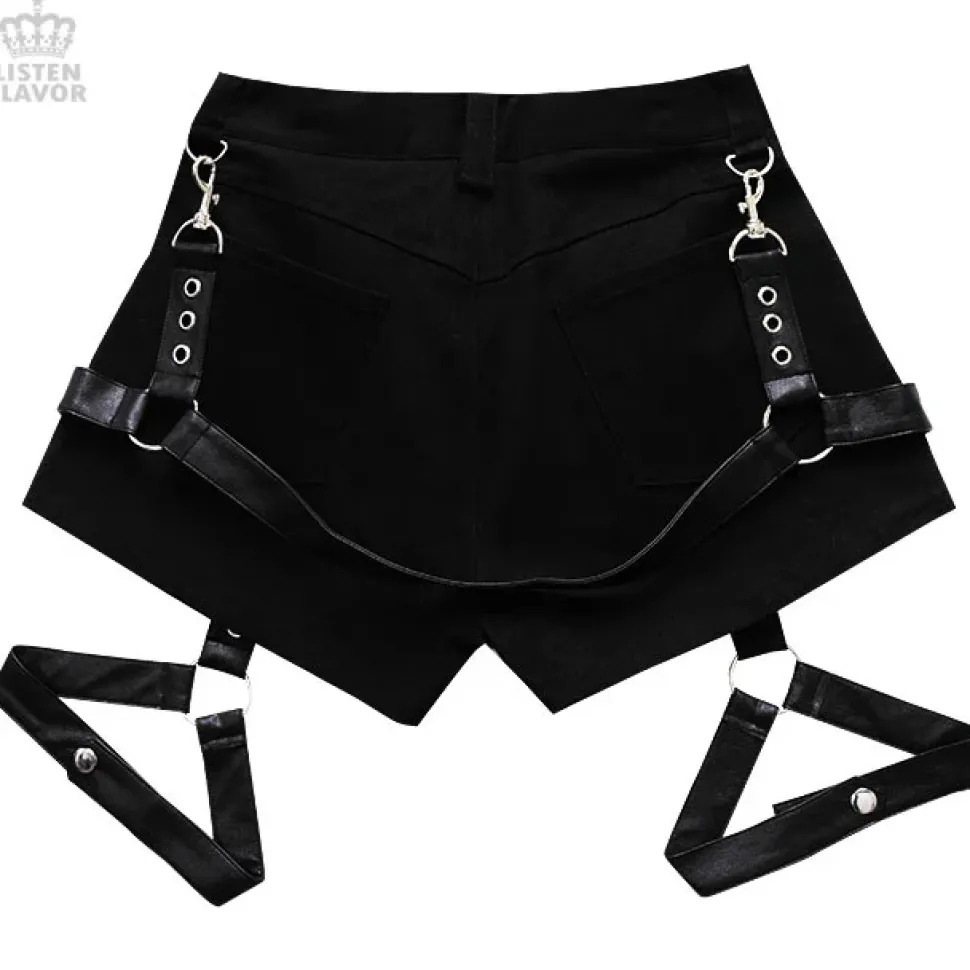 LISTEN FLAVOR Detachable Harness Garter Belt Shorts L