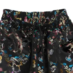 LISTEN FLAVOR Dragon China Brocade Pants Black Dragon