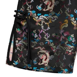 LISTEN FLAVOR Dragon China Brocade Pants Black Dragon