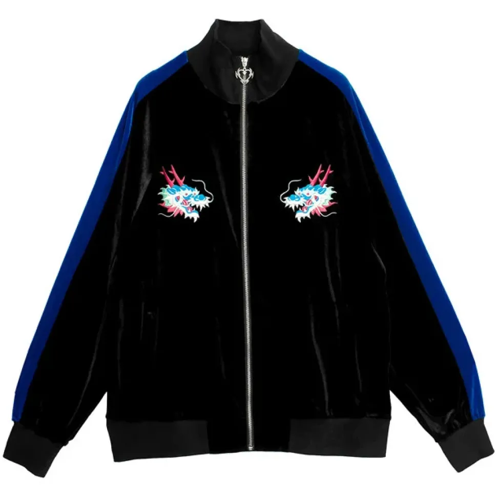 LISTEN FLAVOR Dragon Velour Track Jacket