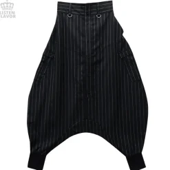 LISTEN FLAVOR Drape Sarouel Pants w/ Suspenders