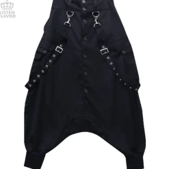 LISTEN FLAVOR Drape Sarouel Pants w/ Suspenders