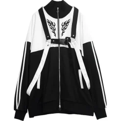 LISTEN FLAVOR Fallen Angel's Harness Jersey Black x White