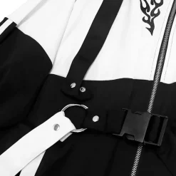 LISTEN FLAVOR Fallen Angel's Harness Jersey Black x White
