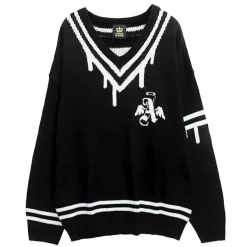 LISTEN FLAVOR Fallen Angel's Melty Line Knit Top