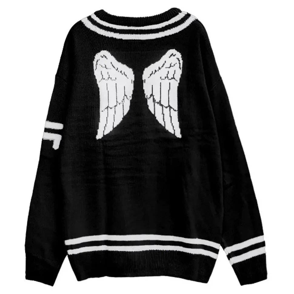 LISTEN FLAVOR Fallen Angel's Melty Line Knit Top
