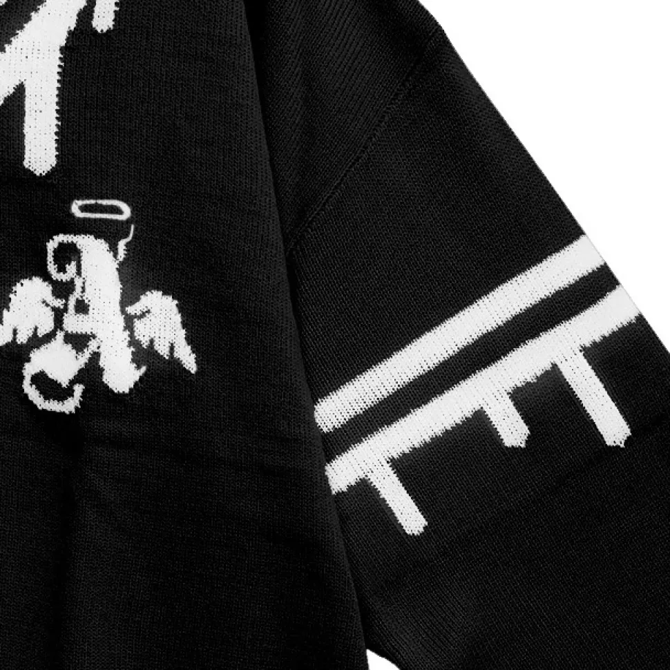 LISTEN FLAVOR Fallen Angel's Melty Line Knit Top