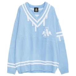 LISTEN FLAVOR Fallen Angel's Melty Line Knit Top