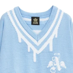 LISTEN FLAVOR Fallen Angel's Melty Line Knit Top